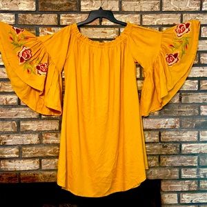 Mustard colored Boutique Dress